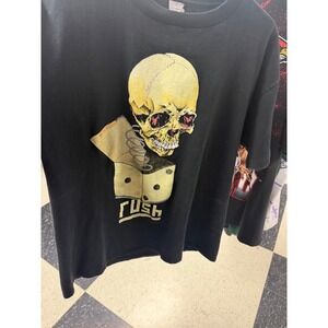 Rush Skull Dice Graphic T Shirt Black Large Band Concert Tour Tee